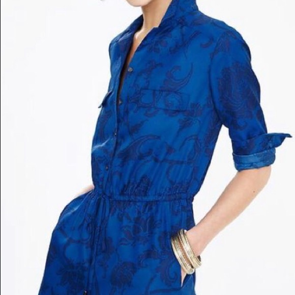 Banana Republic Other - BANANA REPUBLIC blue, silk-like romper.